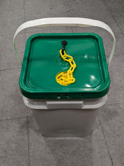 PRO-SAFE Safety Barrier Chain: Plastic, Yellow, 300' L, 1-1/2" W PS-30002-P