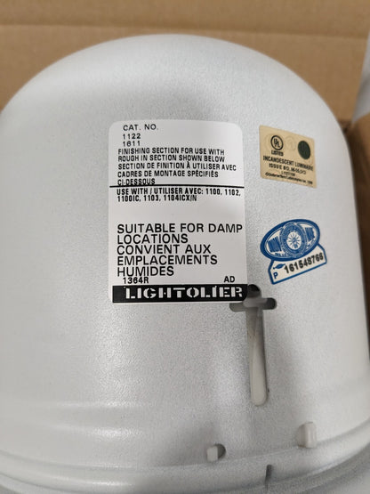 Lightolier Recessed Downlight Eyeball Accentlite Matte White Finish 1122