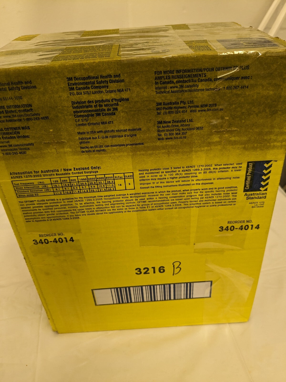 3M Earplugs: 25 dB, Foam, Flanged, Push-In Stem, Corded 200pairs 7000052728