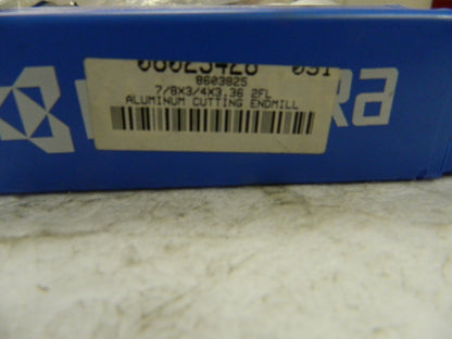 Kyocera 8603825 2fl 7/8" x 3/4" x 3.36 mm Aluminum Cutting Endmill Qty