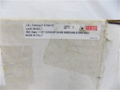 Hertel 1-1/2" CD  4.54" MD CAT 50 V-Flange Taper SQR Shoulder EndMill  81544132