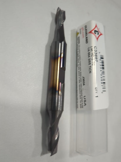 CLEVELAND Square End Mill 1/4" Dia 2 Fl HSS C33697
