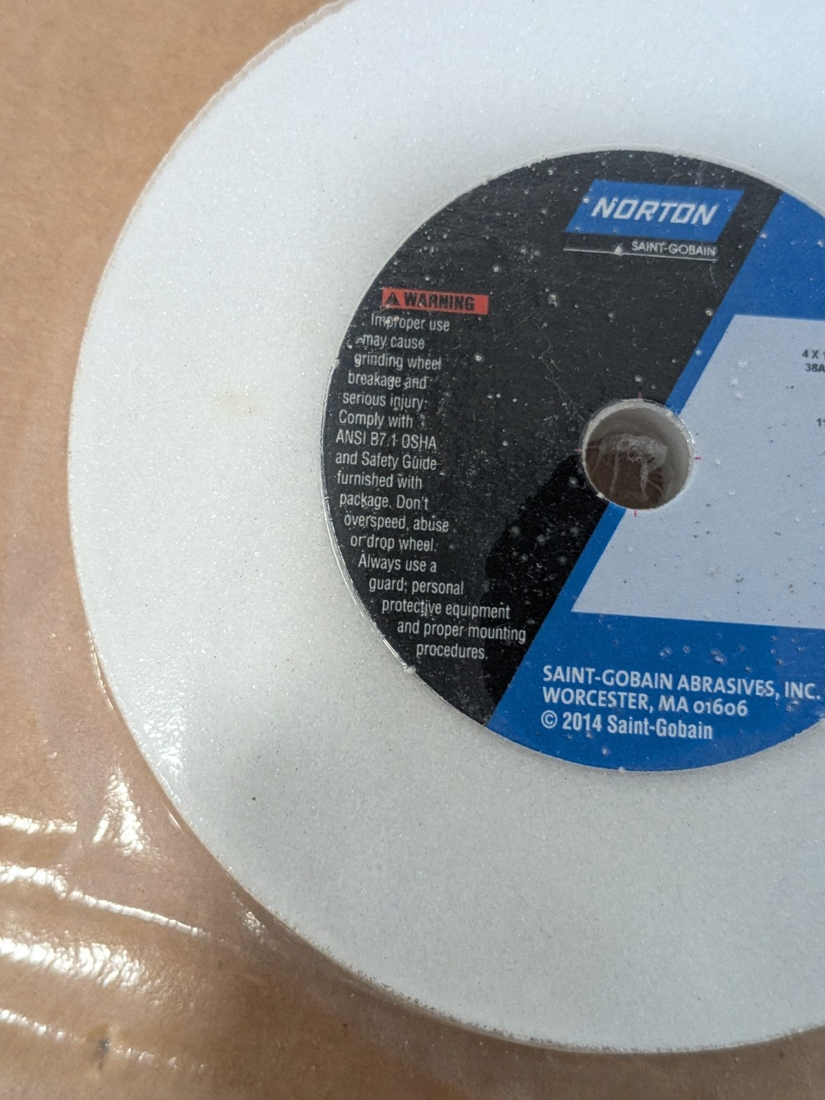 Norton Surface Grinding Wheel 4" X 1/2" X 3/8" Qty 3 66243513442