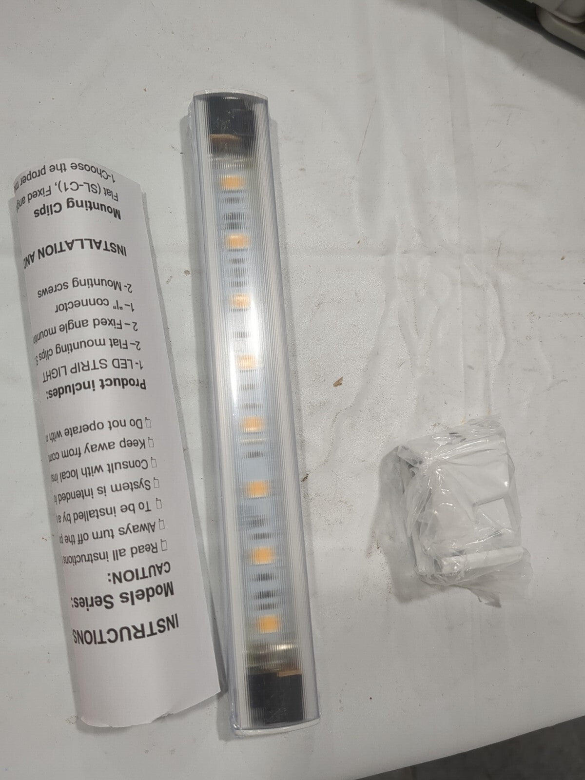 WAC Lighting 2pk of LED Strip Light Straight Edge ls-led08-w-wt