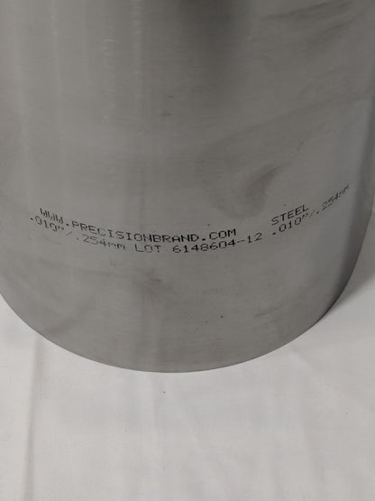 Precision Metal Shim Stock: Roll, 0.0100" Thick, 120" L, 12" W, 1010 Steel 16460