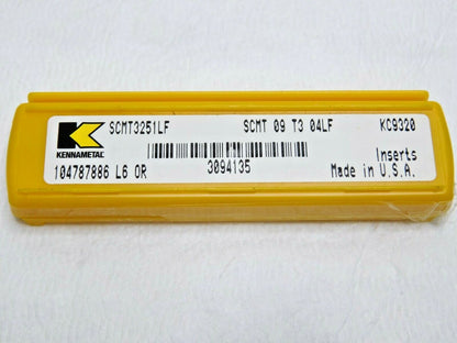 Kennametal Carbide Turning Inserts SCMT3251LF Grade KC9320 Qty 5 3094135