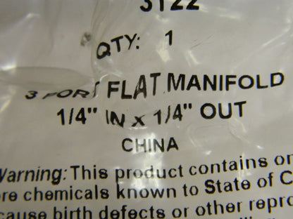 Dixon Valve  Outlets Brass Flat Hex Manifold QTY 4 3122