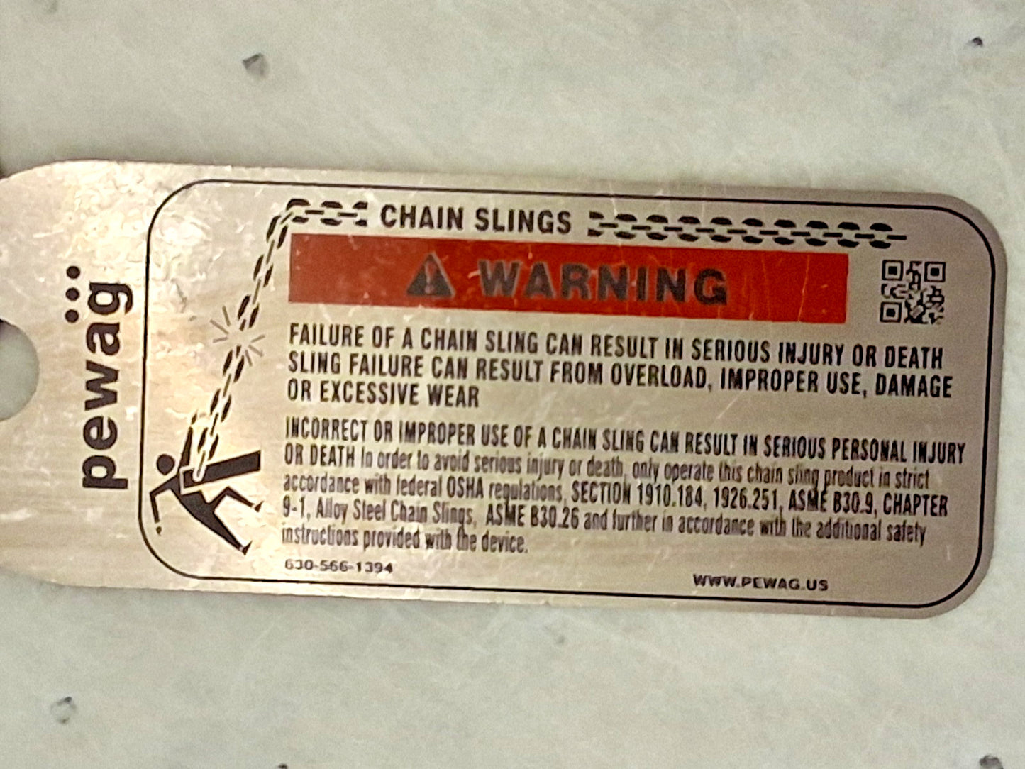 Pewag Single-Leg & Chain Sling Hook 5ft 7G100SSS/5
