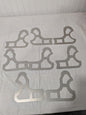 Radius Gage Set: Steel, 1-1/16 to 1-1/2" Radius, 1/16" Graduation, 8 pc 615-4208