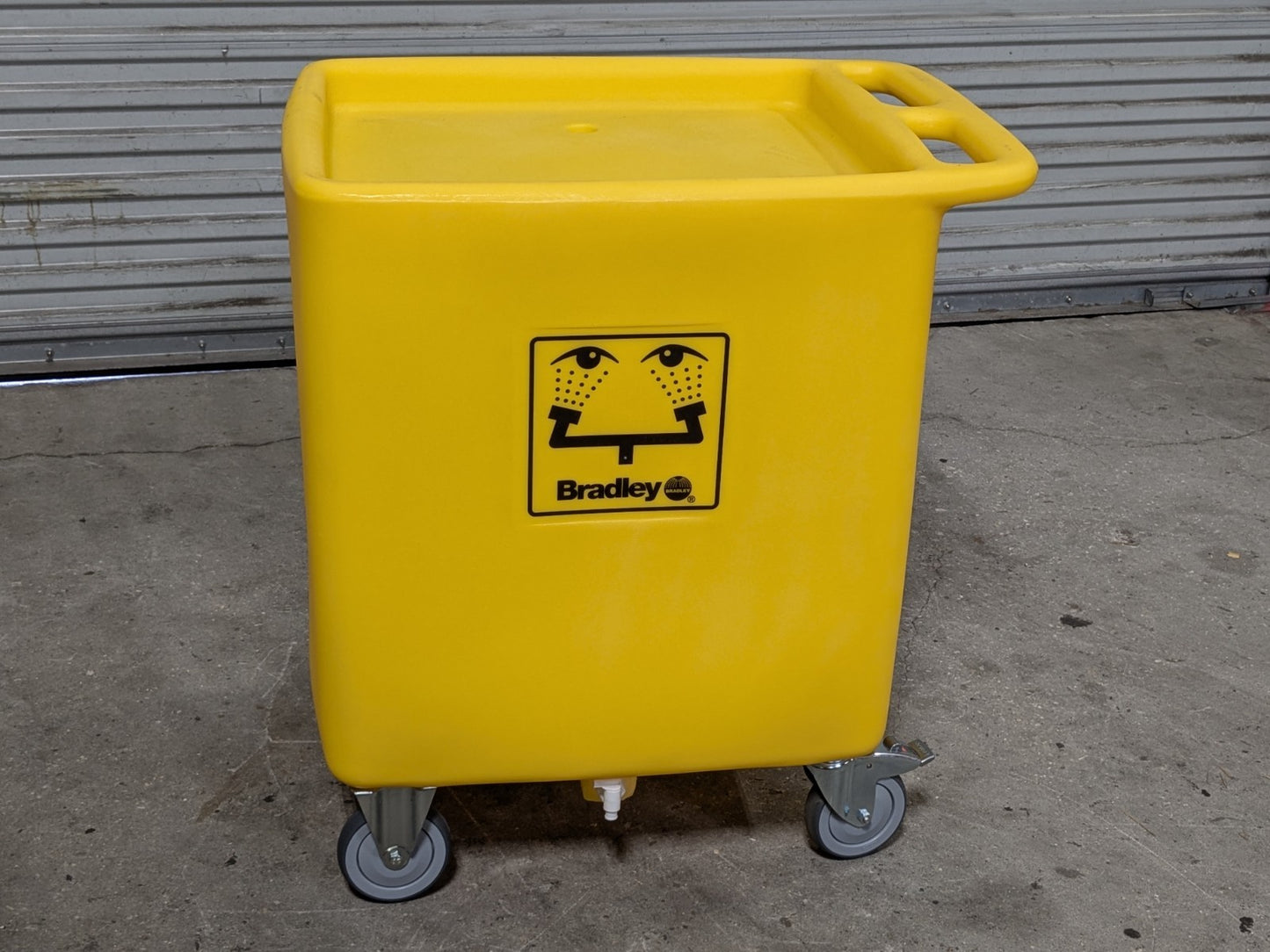 Bradley On-Site Waste Cart for Eyewash Station 56 Gallon Capacity S19-399