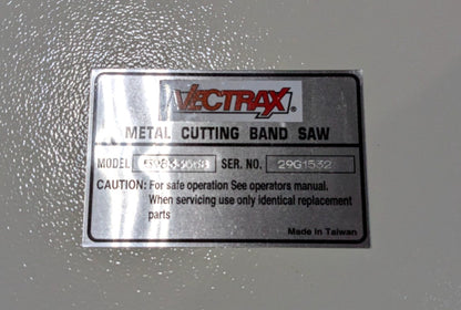 VECTRAX 9x16 Horizontal Bandsaw 110V  1-1/2HP  Step Pulley Drive
