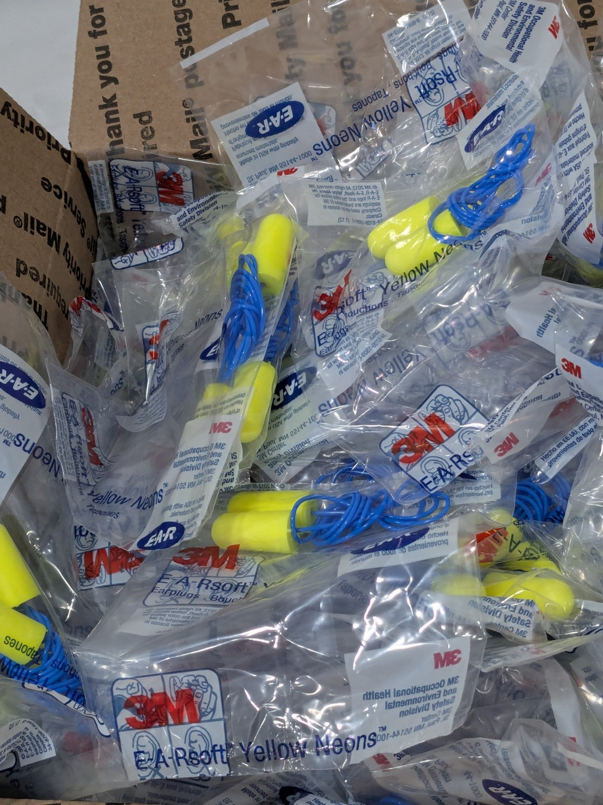 3M Earplugs: Corded 33 dB, Foam, Bullet, Roll Down Approx. 200 Pairs 7000002306