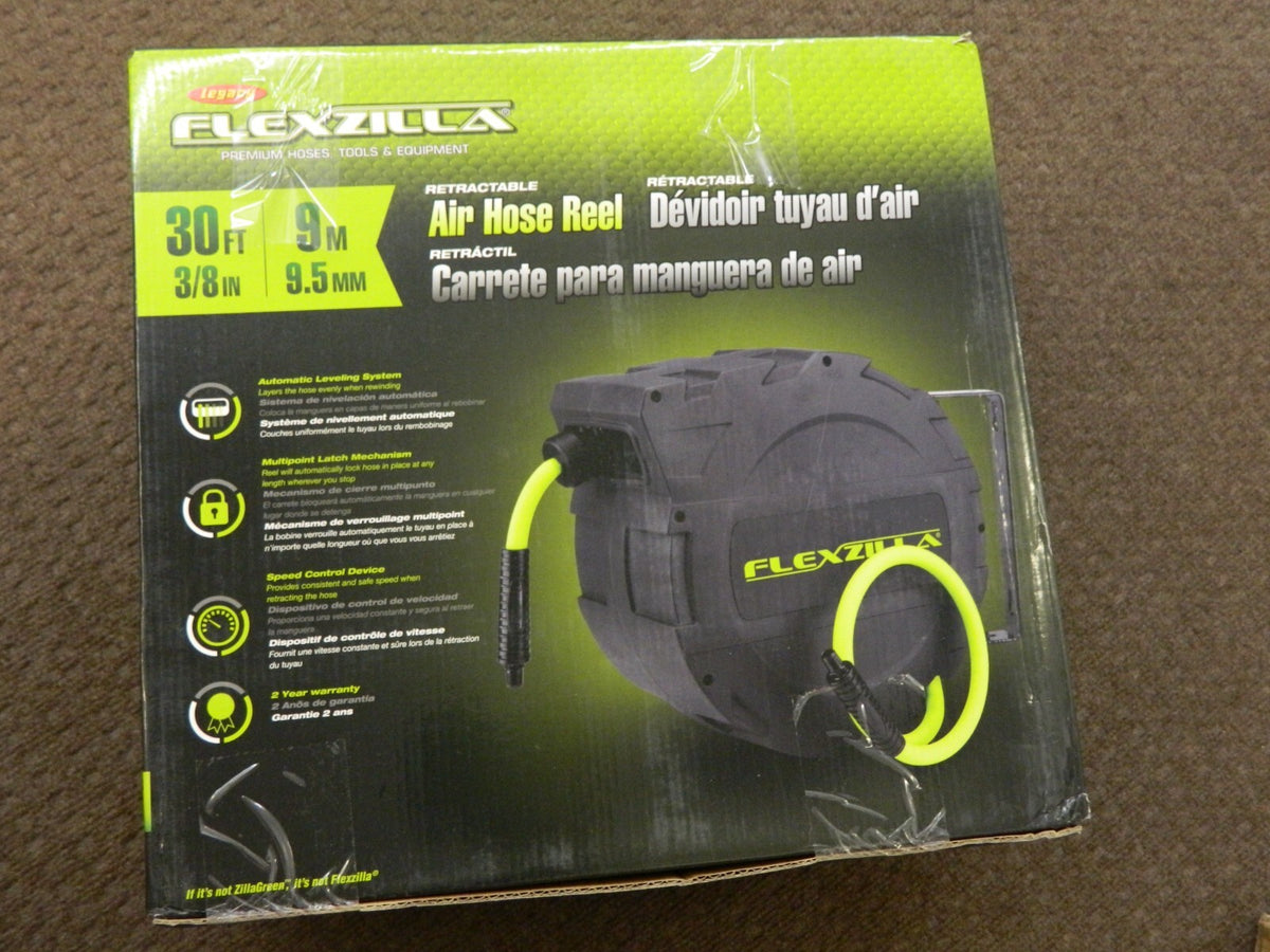 LEGACY Hose Reel with Hose: 3/8" ID Hose x 30', Spring Retractable L8232FZ