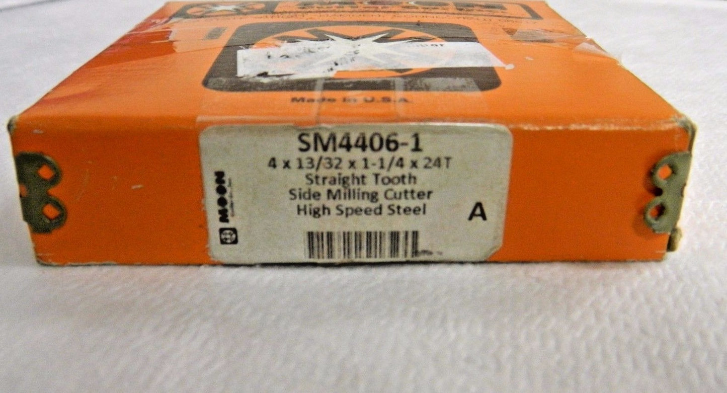 Moon Cutter HSS Side Milling Cutter 4" x 13/32" x 1-1/4" 24 Teeth