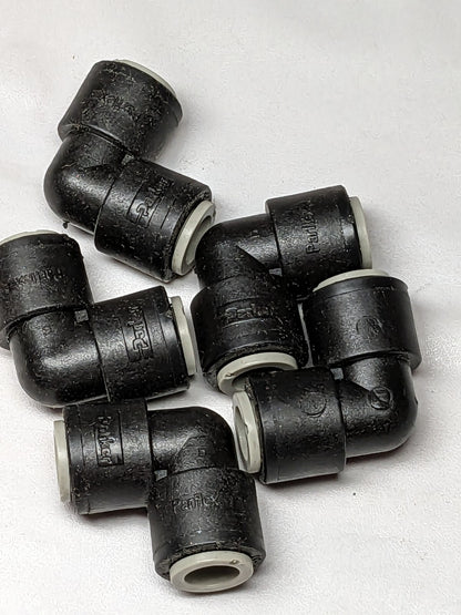 PARKER Push-to-Connect Fitting Bulkhead Union, 3/8 x 3/8" OD Qty 5 PPB6BU6-MG