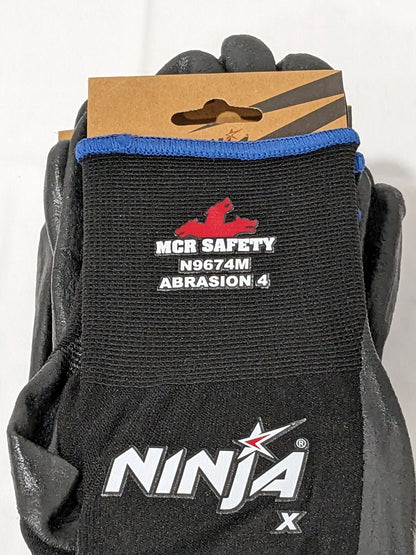 MCR Nitrile Coated Nylon General Protection Work Gloves Size M 10 pack N9674M