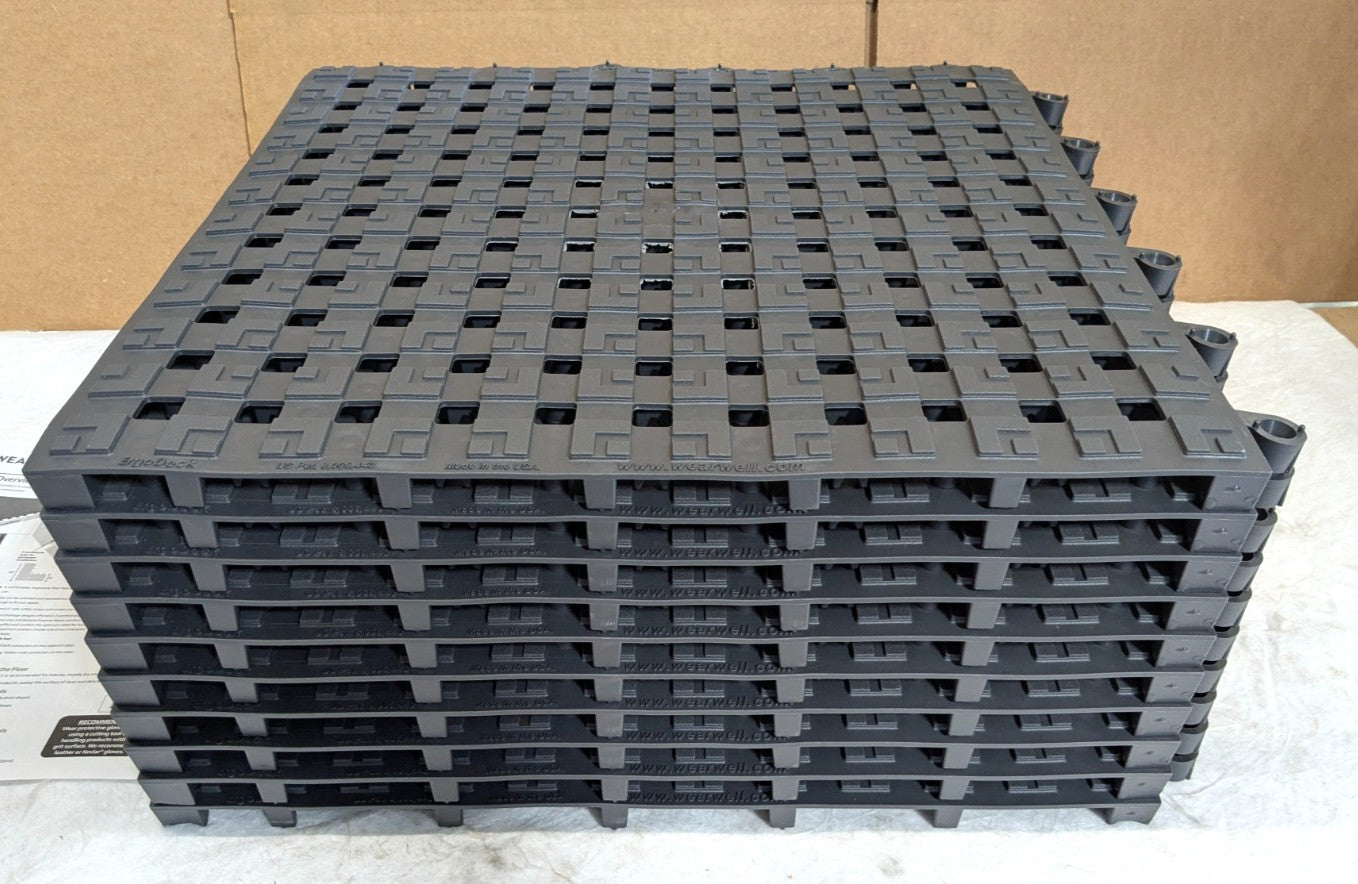 Wearwell Anti-Fatigue Modular Open Grid Mat  Dry/Wet Environment   18"   *10pc*