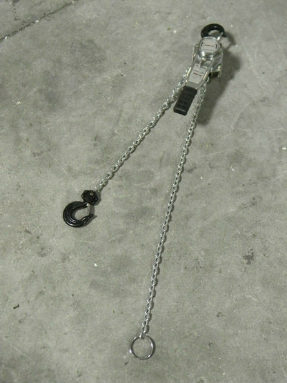 Chrome Plated Lever Chain Hoist 2200 lb Capacity 5 Ft. Lift