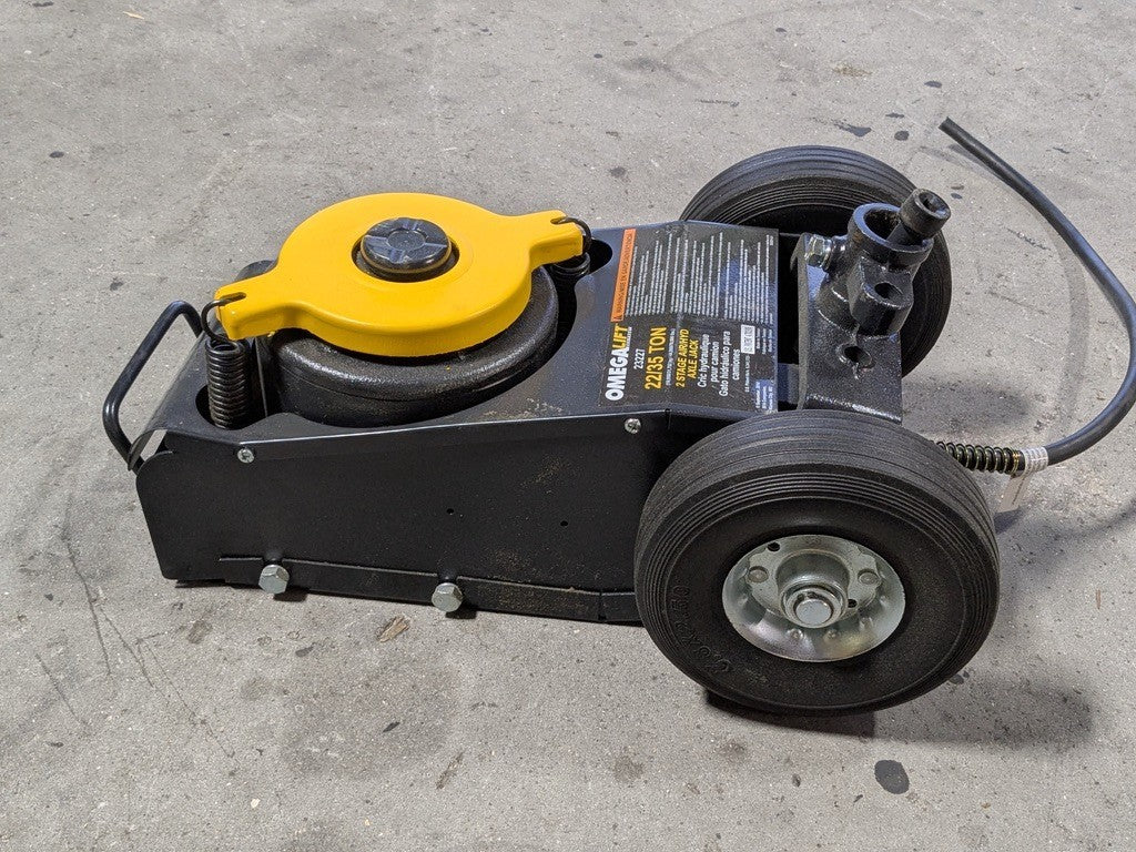 Omega Lift 2-Stage Air / Hydraulic Axle Jack 22 / 35 Ton Cap. Parts / Repair