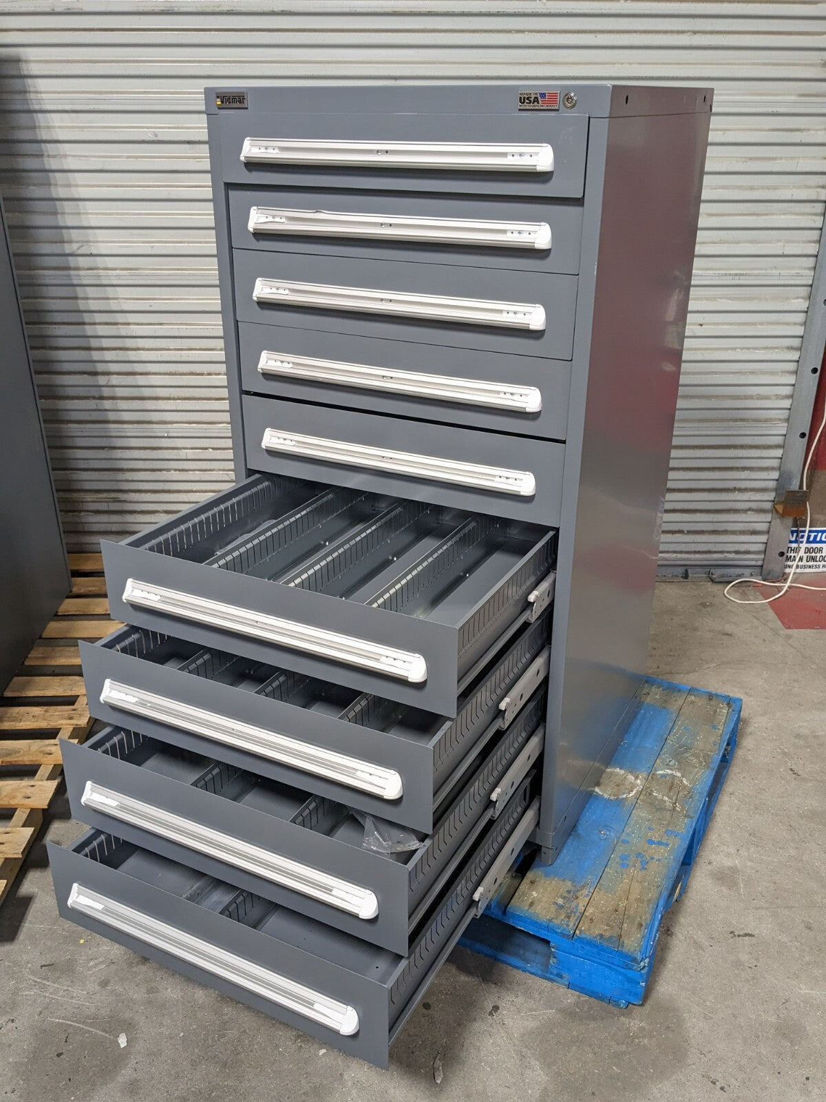 Vidmar Modular Storage Cabinet 9 Drawer 59" x 30" x 28" Scratch N Dent