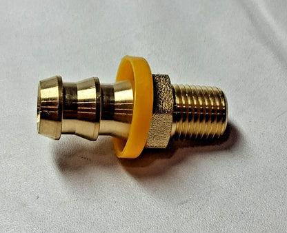 QTY 5 Brass Barbed Push-On Hose Male Connectors 1/4" NPT 2750002630