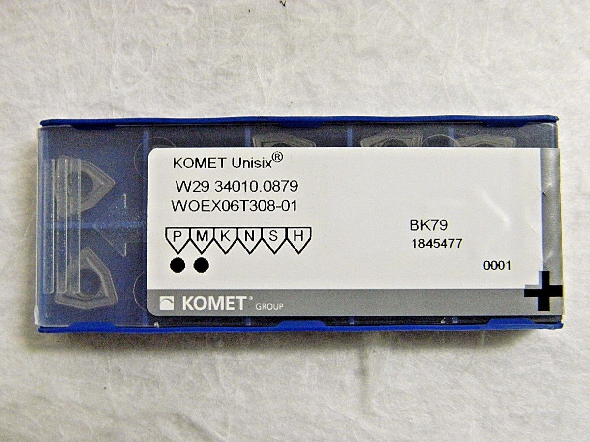 Komet Group Trigon Inserts WOEX06T308-01 Grade BK79 Qty 10 W29 34010.0879