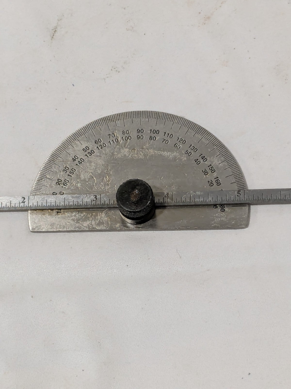 Steel Protractor and Depth Gage: 0 to 6" Rule Measurement Range, 0 to 180° PDG/6