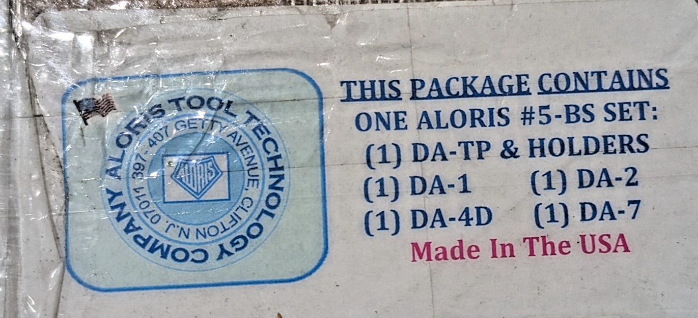 ALORIS Series DA Tool Post Holder & Set for 17 to 48" Lathe Swing #5-BS