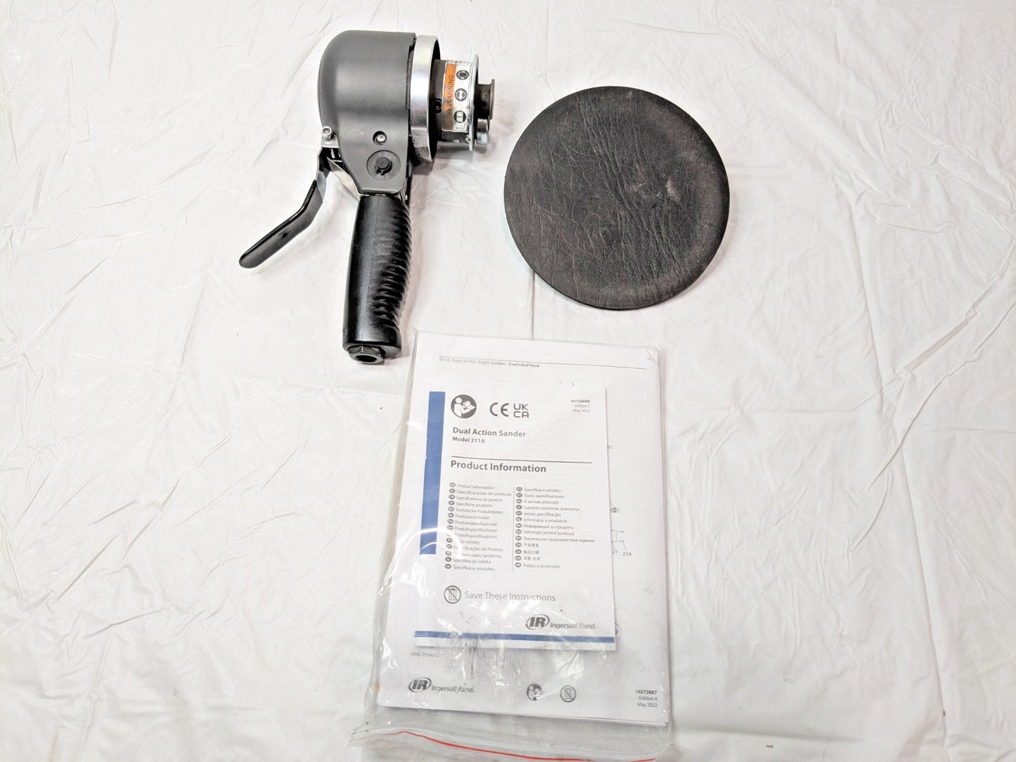 Air Orbital Sander Round 6" Pad 12000 OPM 1/4" Inlet 311A