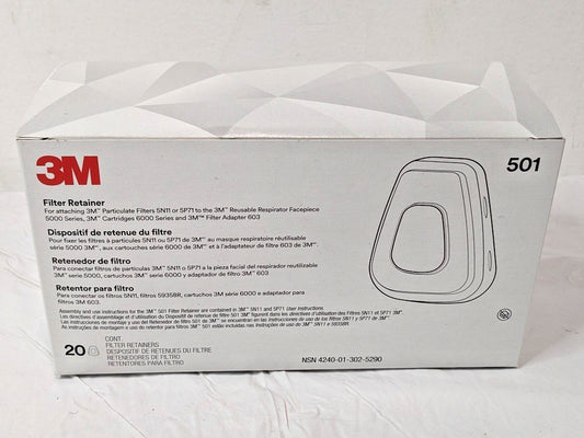 BOX OF 20 3M Filter Retainers 501 7100211073