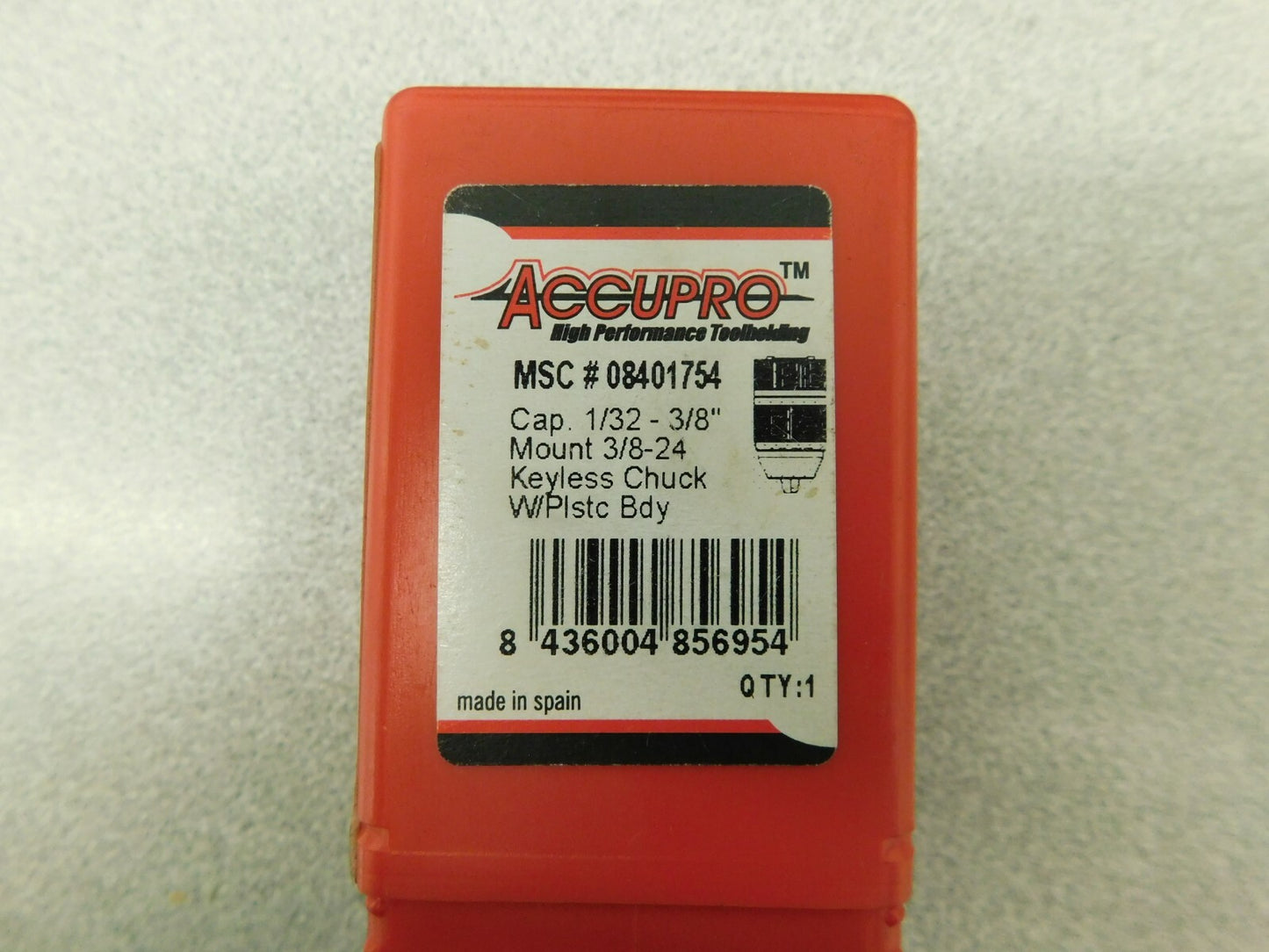 Accupro Threaded Mount Drill Chuck 3/8-24  1/32 to 3/8" Cap 08401754