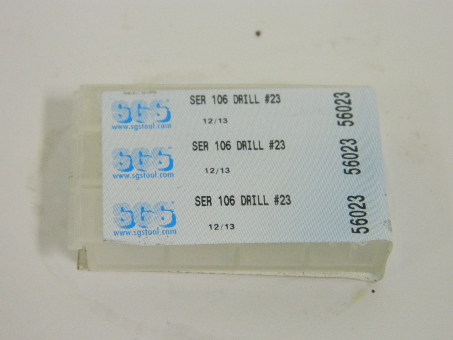 SGS Straight Flute Drill Bits 0.1540" x 2-1/16" 2FL Solid Carbide Qty.