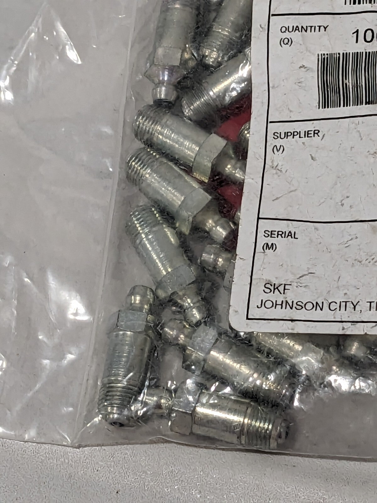 Alemite 1/8 PTF Straight Fittings 1-1/4 OAL Qty 100 1607-B