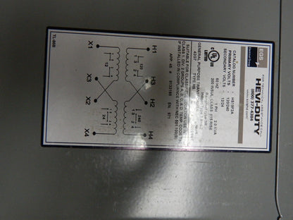 SOLA/HEVI-DUTY 120/240 Input Volt 12/24 Output Volt 60 Hz Buck Boost Transformer