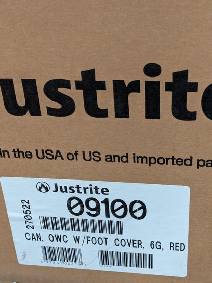 Justrite 6 Gallon Capacity, Galvanized Steel Disposal Can 09100