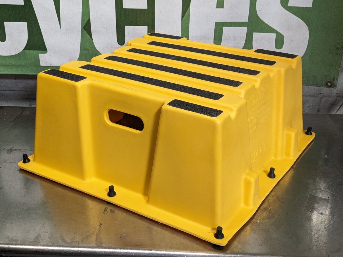 Vestil Step Stool 500 lb. Capacity 25" W. x 10-1/2" H. Yellow Polyethy