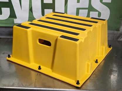 Vestil Step Stool 500 lb. Capacity 25" W. x 10-1/2" H. Yellow Polyethy