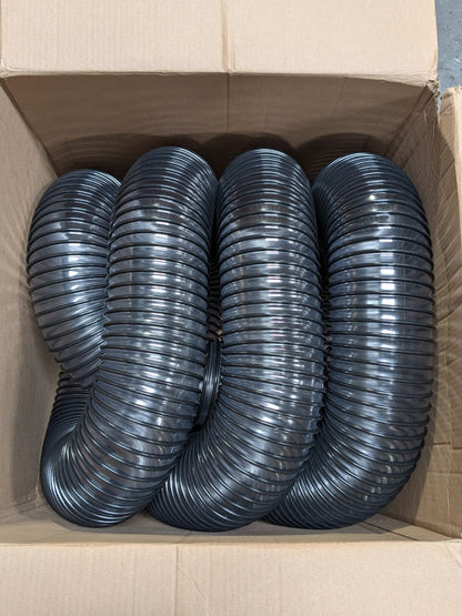 Flexaust Vacuum Duct Hose 25 Ft. x 6 In. Flex Tube-PV Clear / Black 3504060000