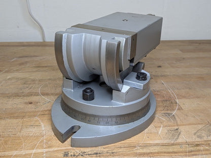 Precision 2-Axis Machine Vise w/ Swivel Base 4" Jaw Width 4" Opening C