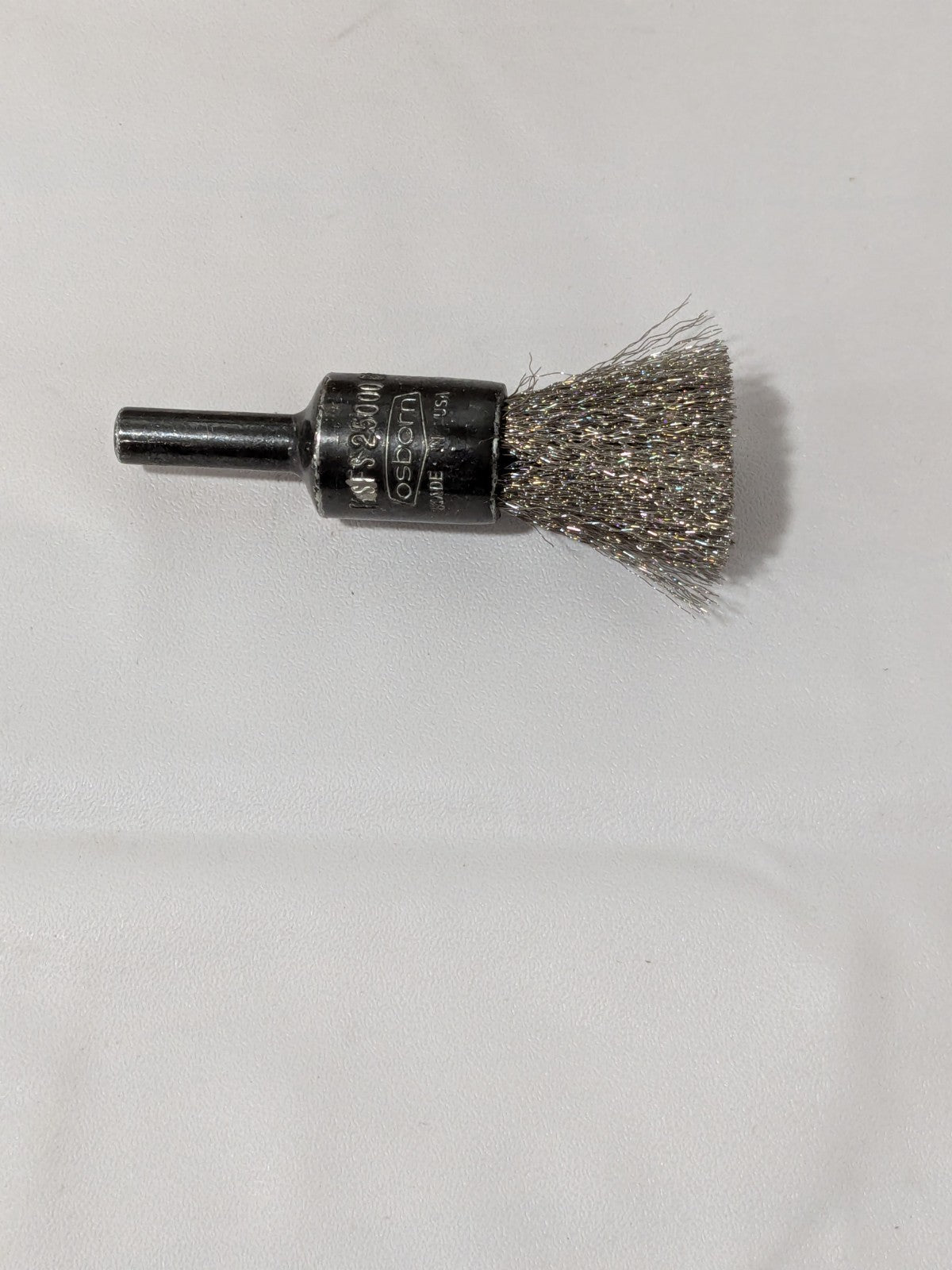 OSBORN End Brushes: 1/2" Dia, Stainless Steel, Crimped Wire Qty 2 30709