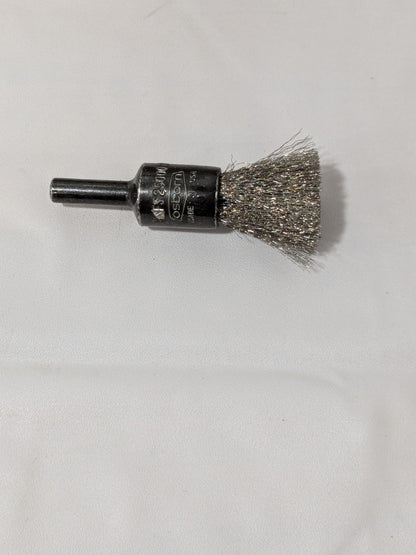 OSBORN End Brushes: 1/2" Dia, Stainless Steel, Crimped Wire Qty 2 30709