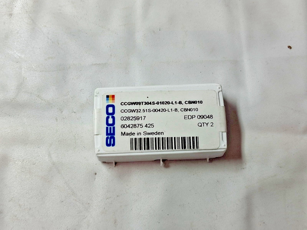 Seco PCBN Turning Inserts 2PK CCGW 32.51S-00420-L1-B 02825917