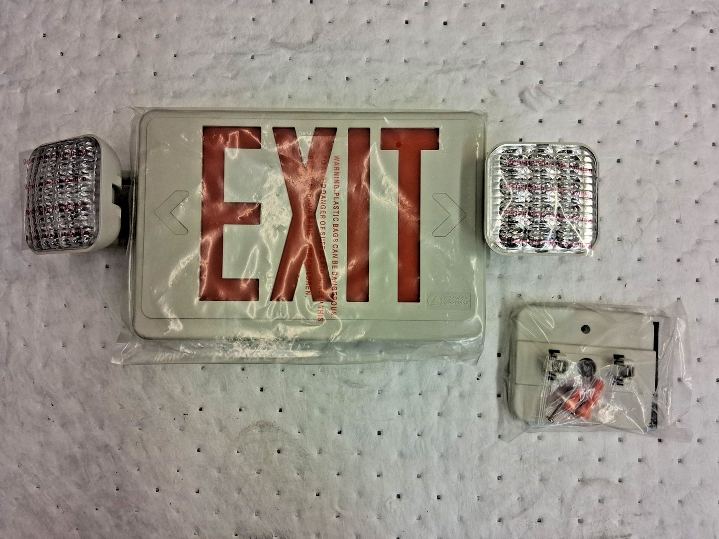 Lithonia Lighting Double Face LED Combination Exit Sign VLED-U-WH-EL90L-R