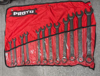 Proto Combination Wrench Set: 12 Pc, 1/2 to 1-1/4" Wrench J1200FBASD INCOMPLETE