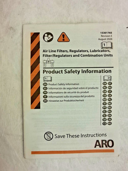 ARO/Ingersoll-Rand FRL Combination Unit 1/2" NPT Standard C38341-810