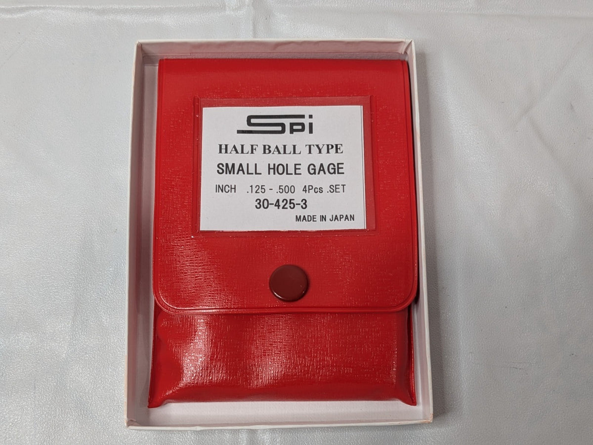 SPI 4 Piece Half-Ball Small Hole Gage Set 1/8" to 1/2" Range 30-425-3