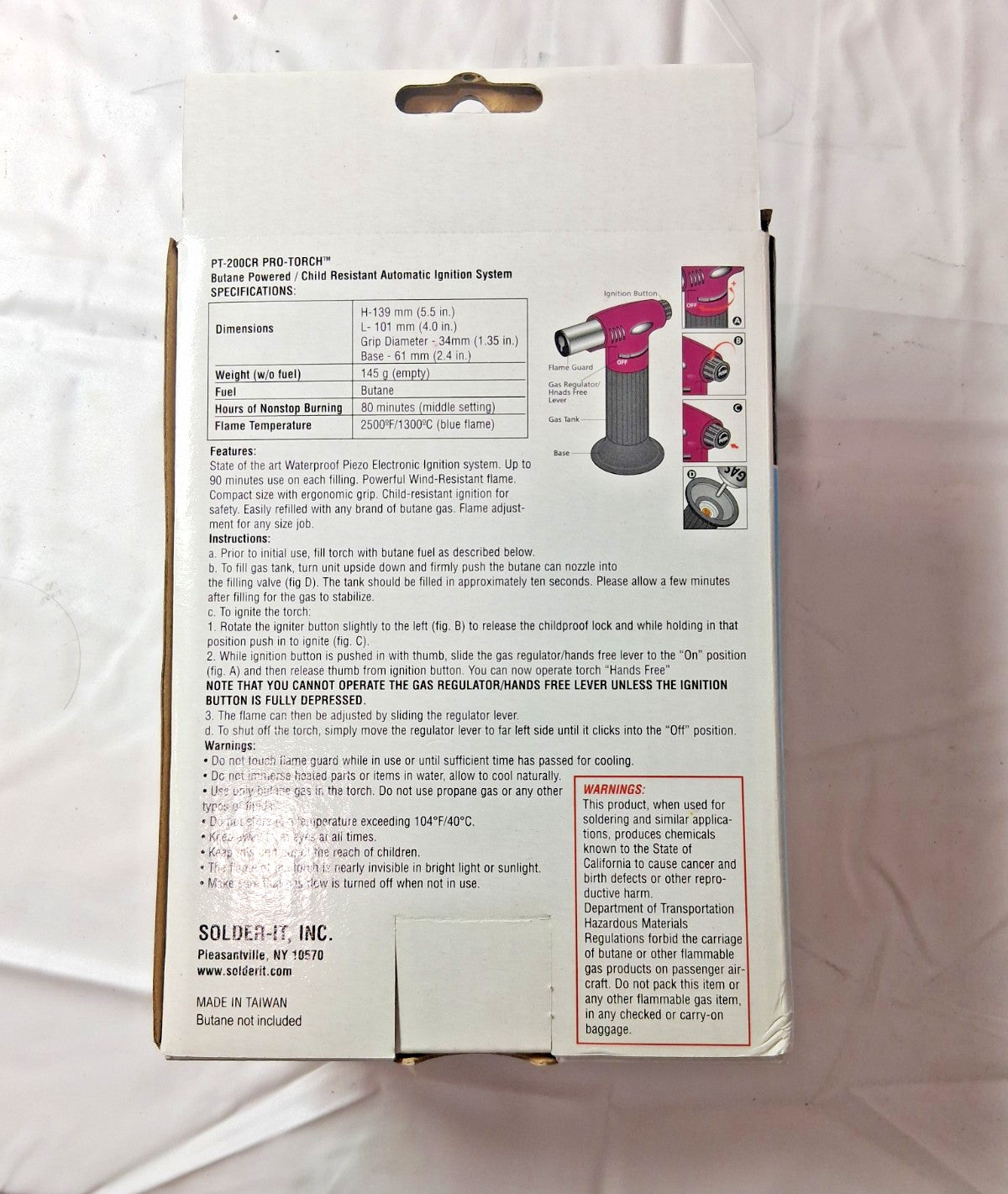 Solder-It Butane Table Torch Kit pt200
