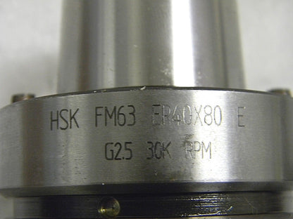 Iscar ER40 Collet Chuck  HSKFM63 Hollow Taper Shank 3 to 26mm 4504939
