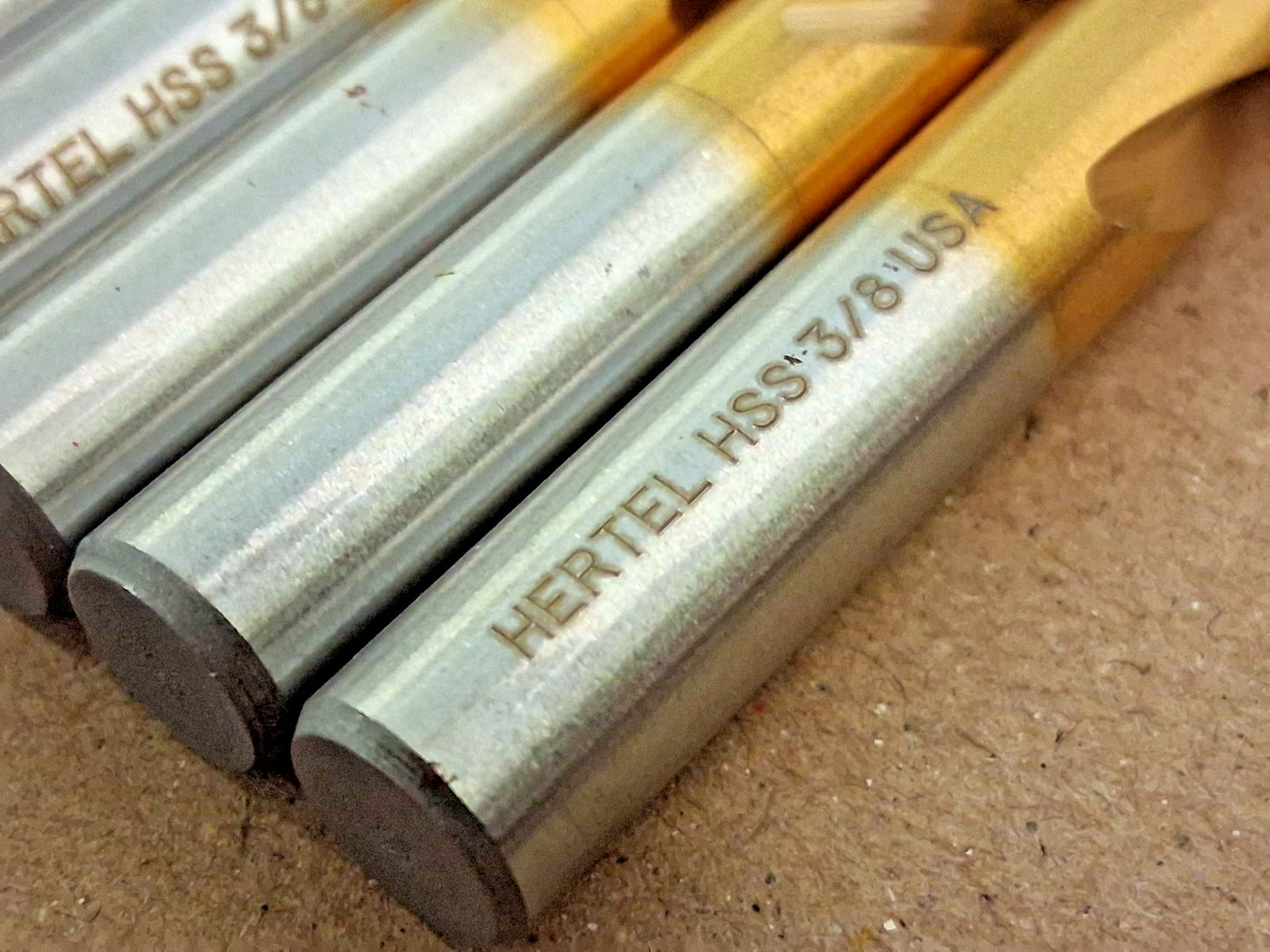 Hertel HSS Screw Machine Length Drill Bits QTY6 3/8"  Dia 135 deg 2386878