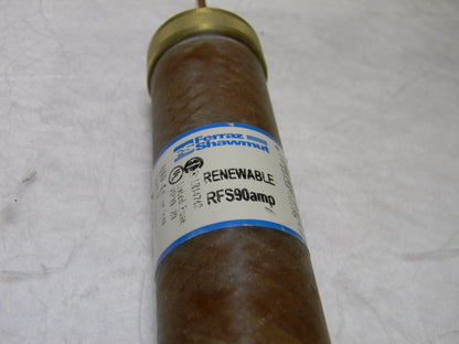 Ferraz Shawmut Renewable Fast Acting Fuse UL Class H 600V 90A 7.88"x1.31" RFS90